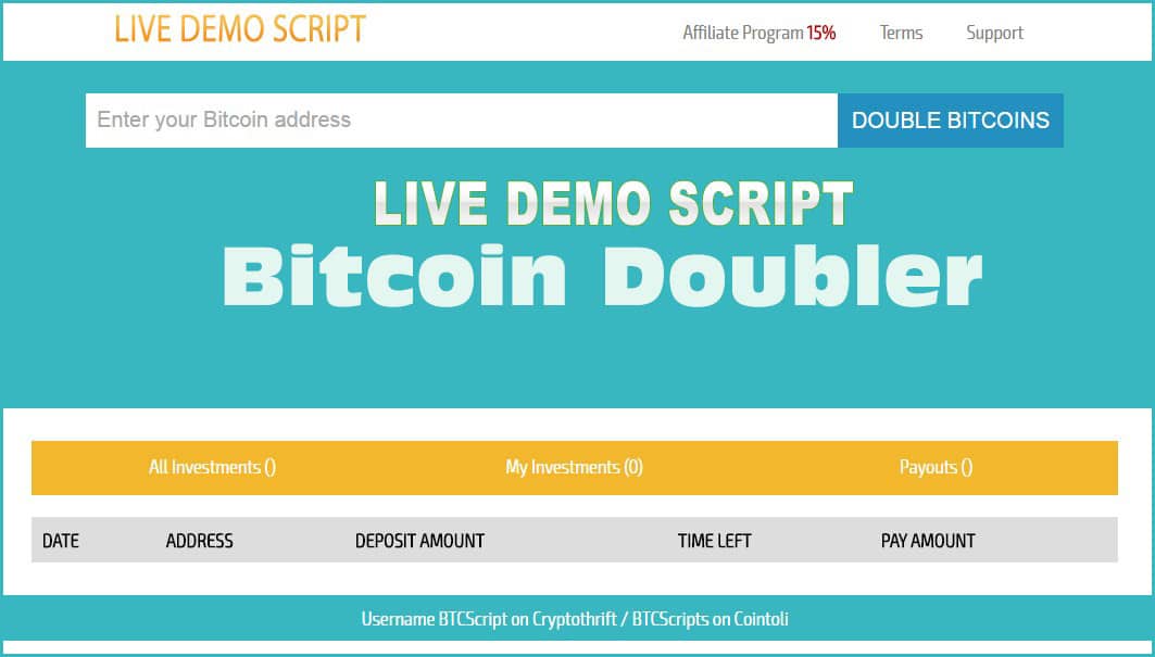 free bitcoin website script