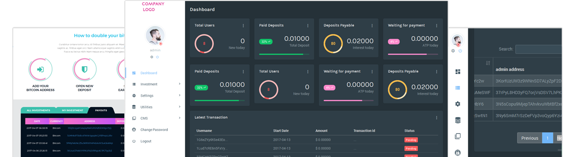 Bitcoin Investment Doubler Script Admin Demo