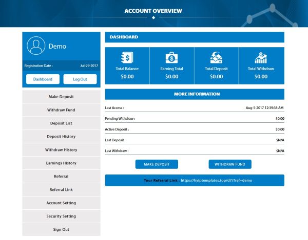 Bitcoin Hyip Script Pro With Shopping Mall Investment Design